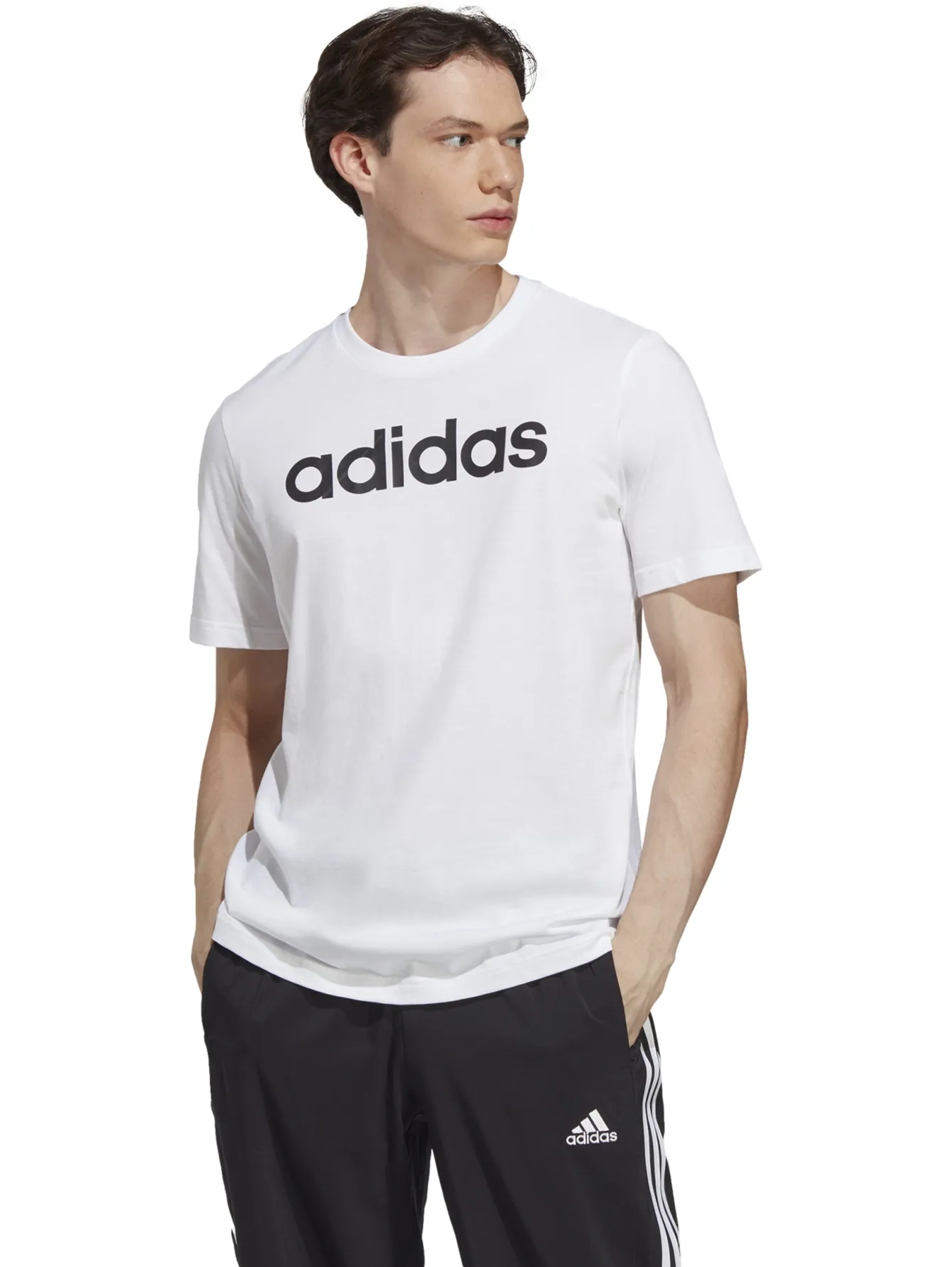 Playera Adidas Essentials Blanco Para Hombre