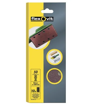 Pliego lijadora orb 8 ag pq 10 FLEXOVIT 93x230mm GRANO 50