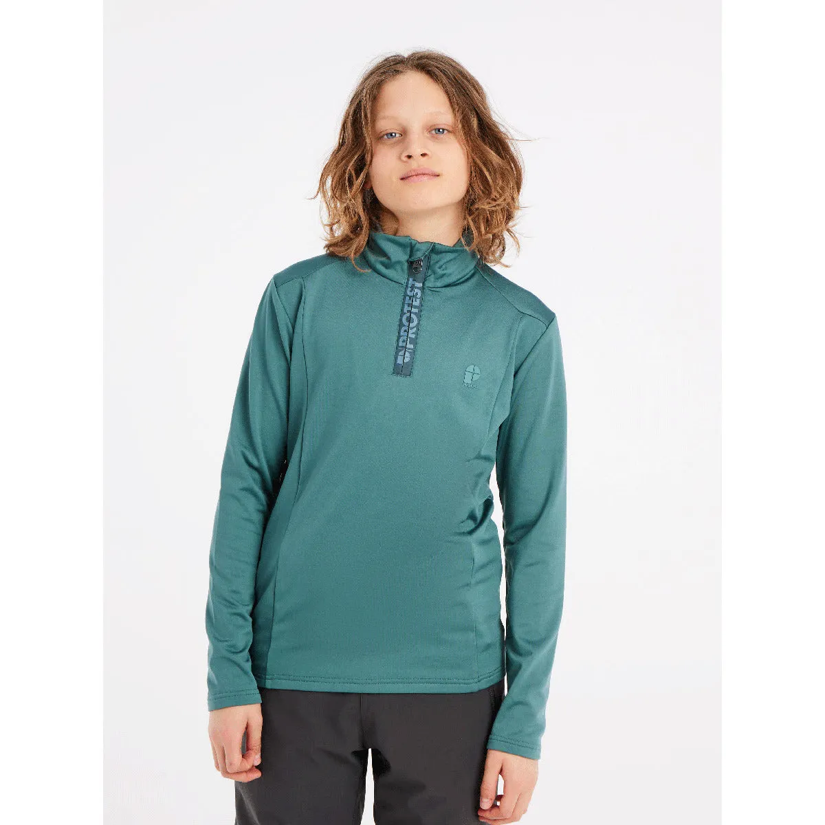 Polar Niños Willowy Jr 1/4 Zip Top Protest Verde