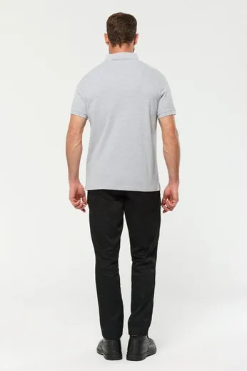 Polo con botones de presión y manga corta para hombre