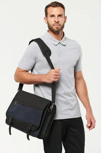 Polo con botones de presión y manga corta para hombre