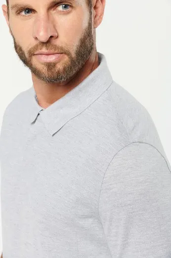 Polo con botones de presión y manga corta para hombre