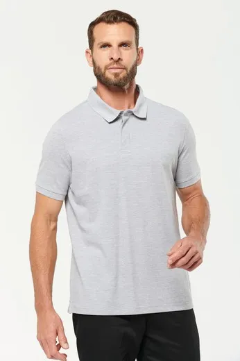 Polo con botones de presión y manga corta para hombre