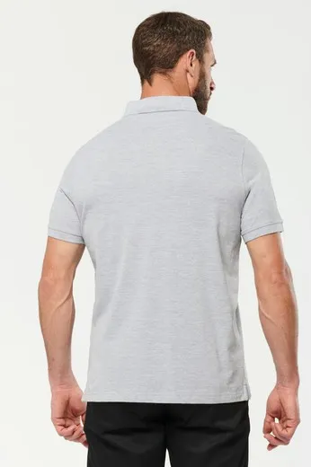 Polo con botones de presión y manga corta para hombre
