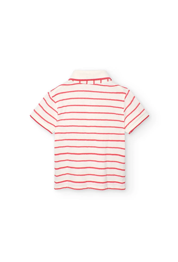 Polo de punto fantasía listado de bebé