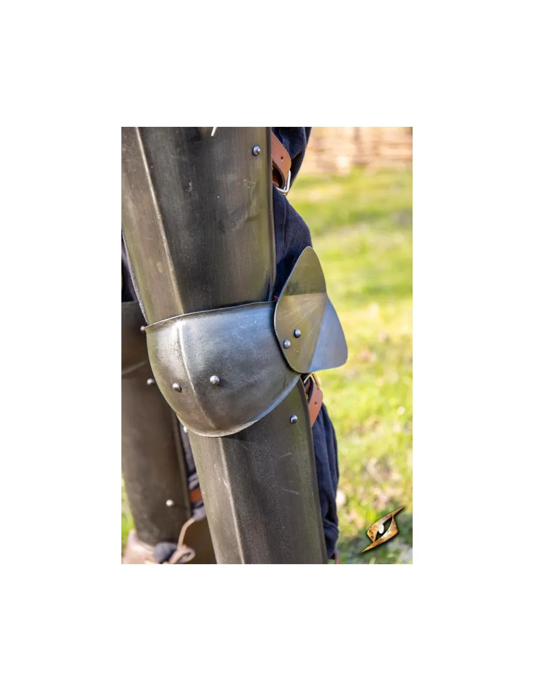 Protectores piernas de Soldado, acabado negro