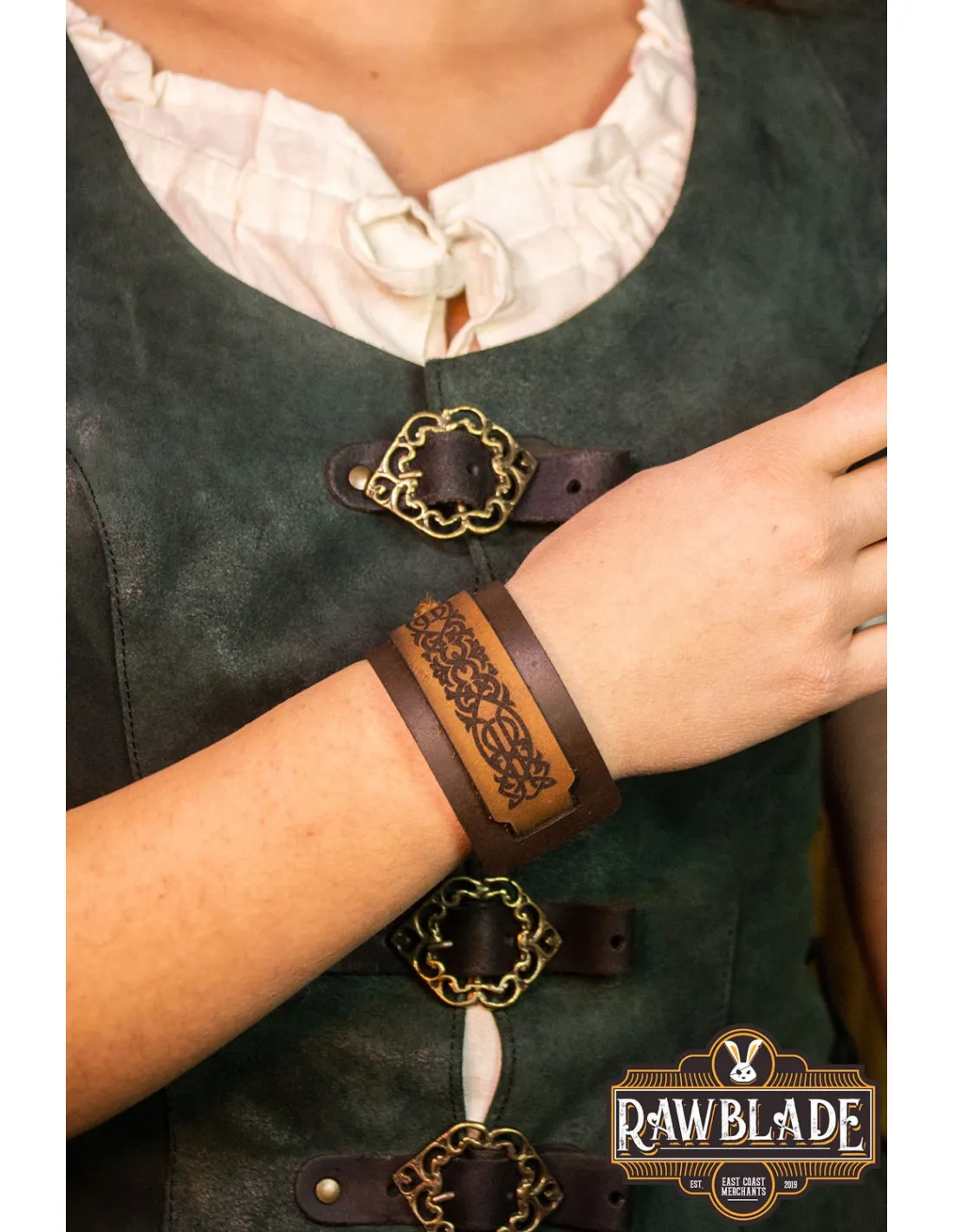 Pulsera de cuero Finwe para nobles y elfos
