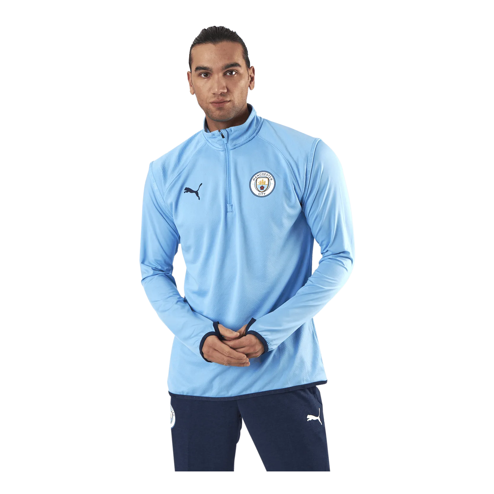 Puma MCFC Warmup Midlayer Blue