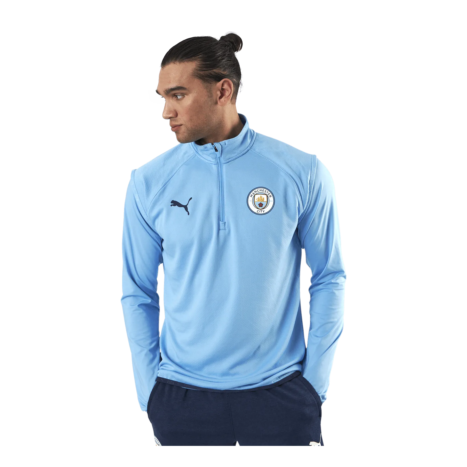 Puma MCFC Warmup Midlayer Blue