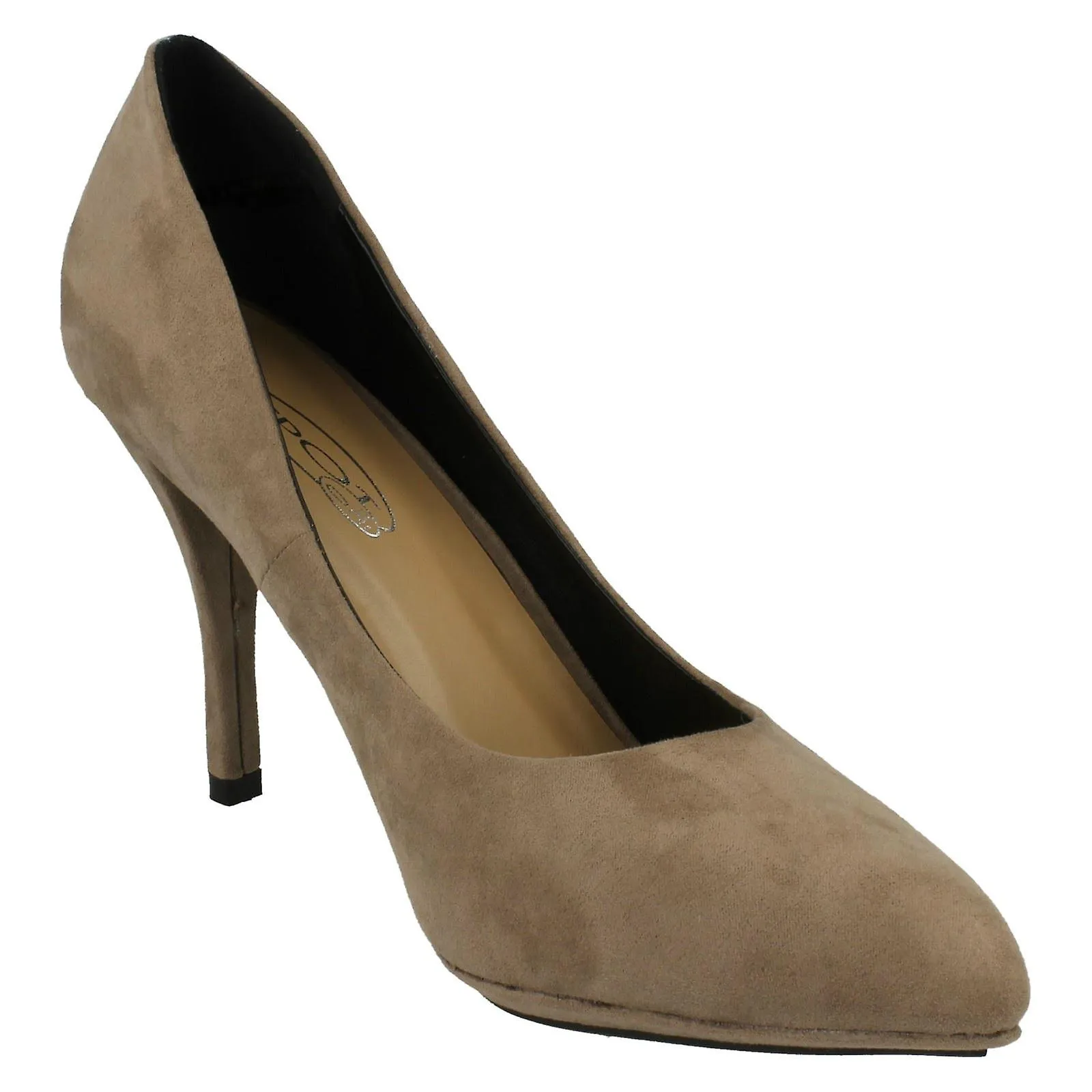 Punto de las señoras en tacones acentuado corte del dedo del pie zapatos F9672