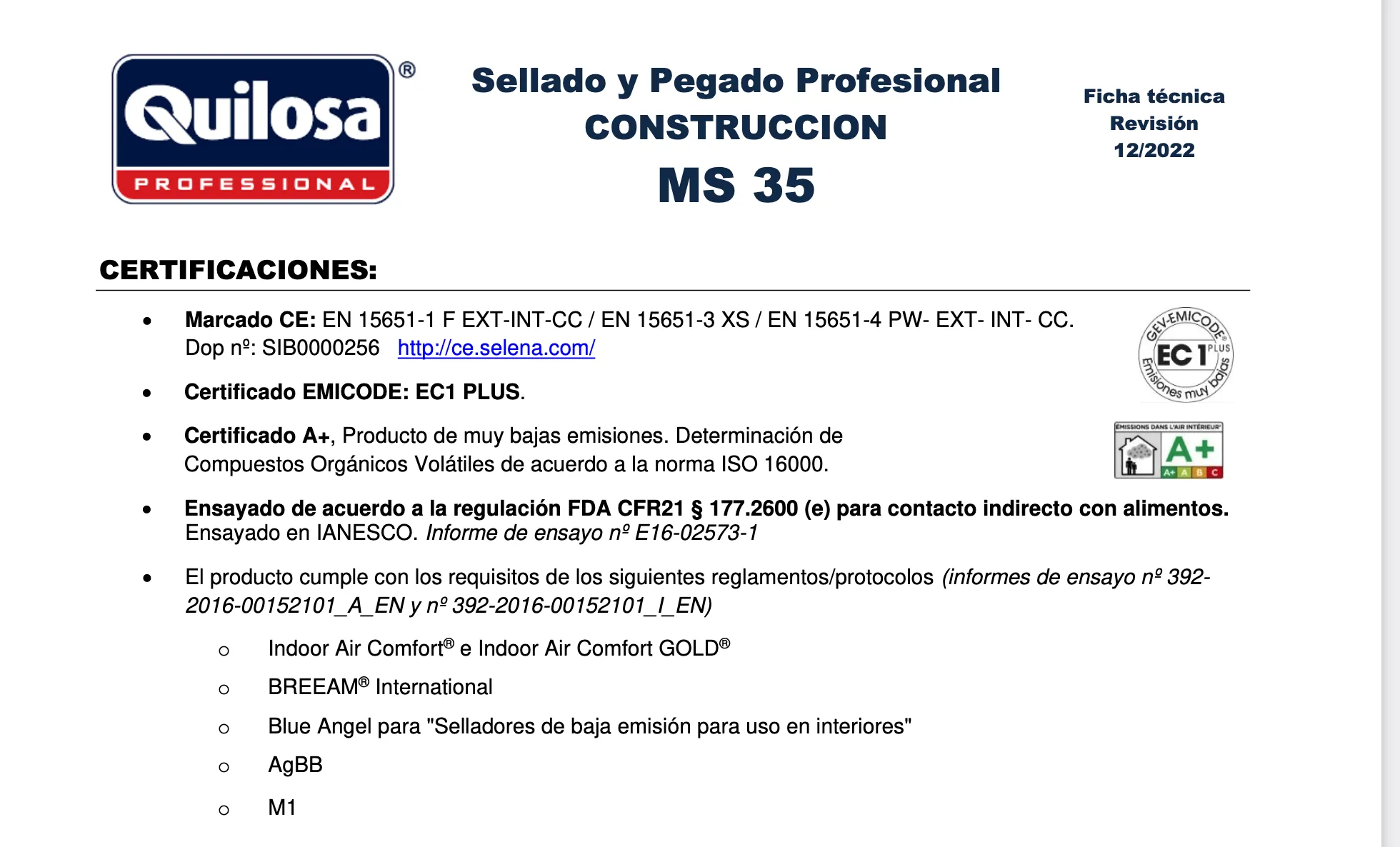 Quilosa Polimero MS35 Pack 24 Uds