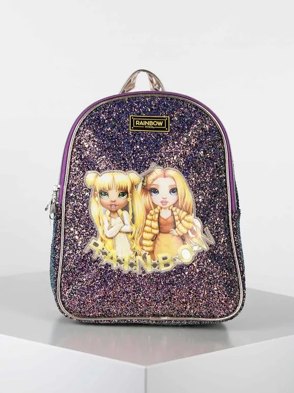 Rainbow Mochila con purpurina para niñas