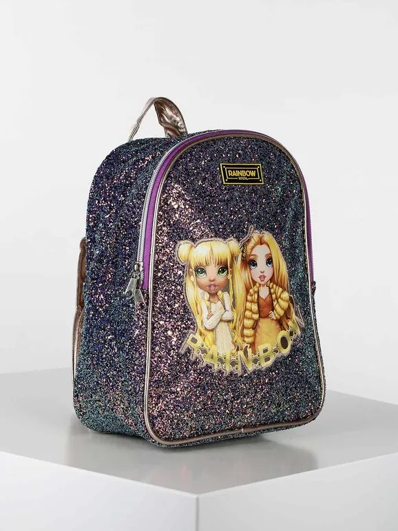 Rainbow Mochila con purpurina para niñas