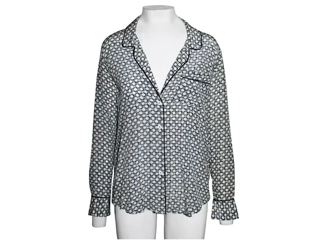 Reformation Camisa Estampada Oversize Estilo Pijama 