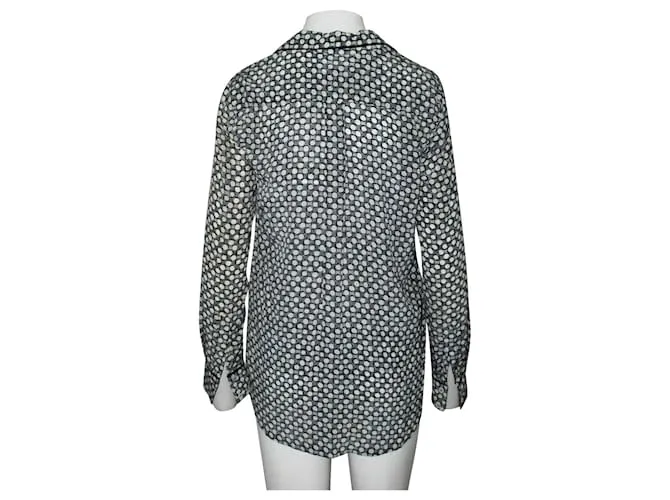Reformation Camisa Estampada Oversize Estilo Pijama 