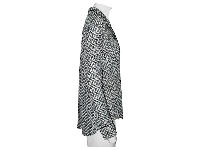 Reformation Camisa Estampada Oversize Estilo Pijama 