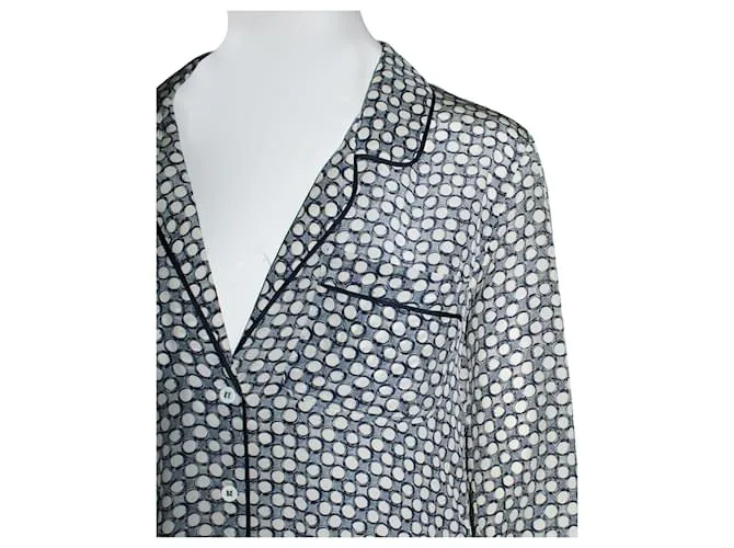 Reformation Camisa Estampada Oversize Estilo Pijama 