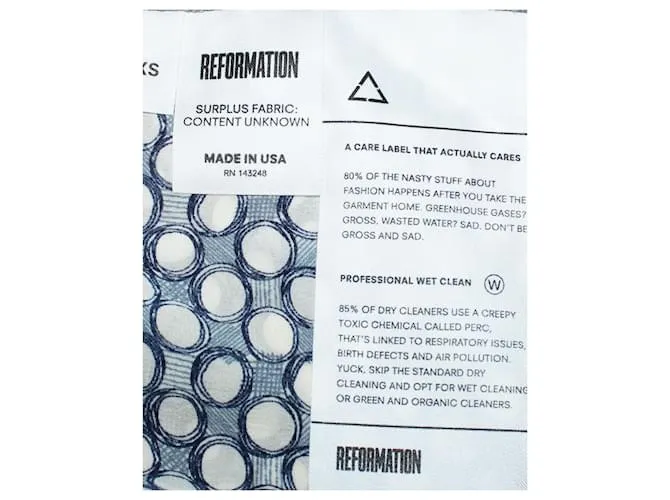 Reformation Camisa Estampada Oversize Estilo Pijama 