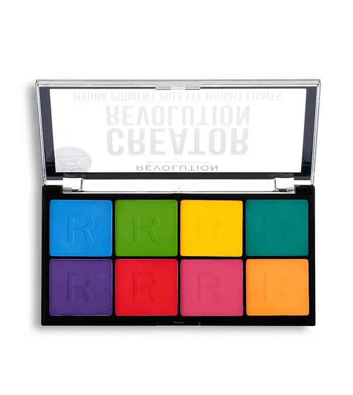 REVOLUTION  *CREATOR*  PALETA DE PIGMENTOS HYDRA PIGMENT PALETTE  BRIGHT LIGHTS