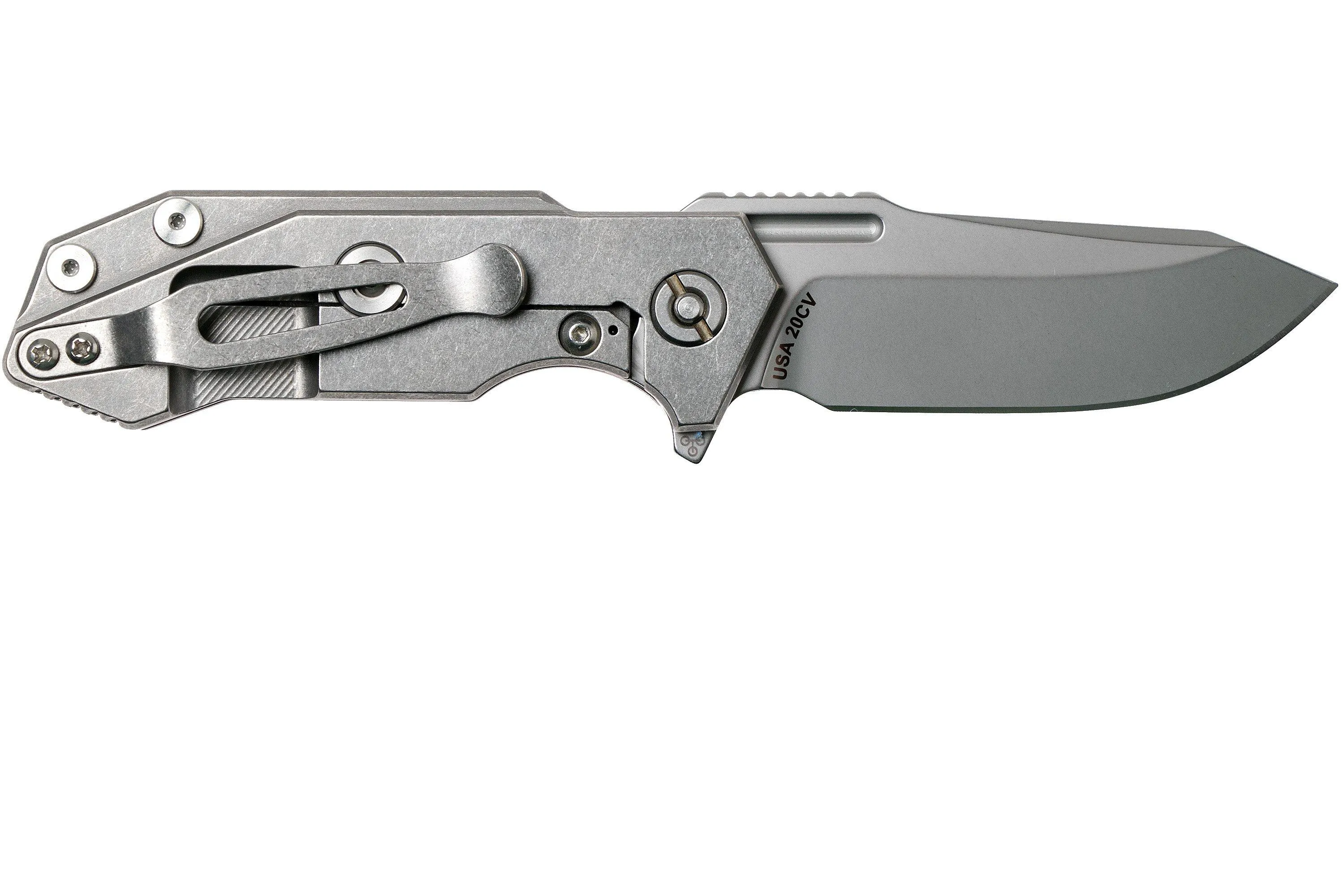 Rick Hinderer Half Track Gen 2, Spearpoint 20CV, Orange G10, navaja