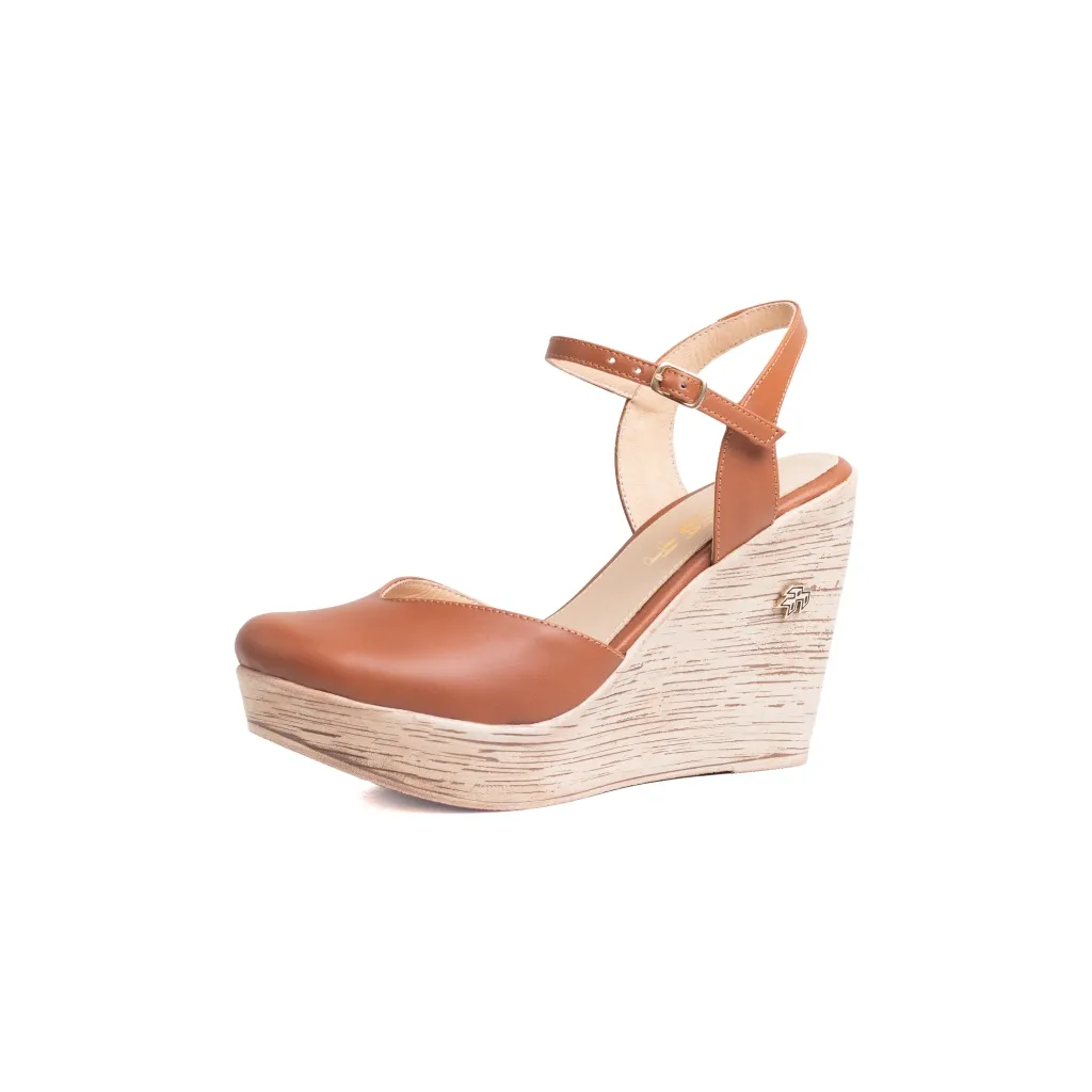 SANDALIA 9089 MARRON SUELA PUNTA CERRADA C/ BASE