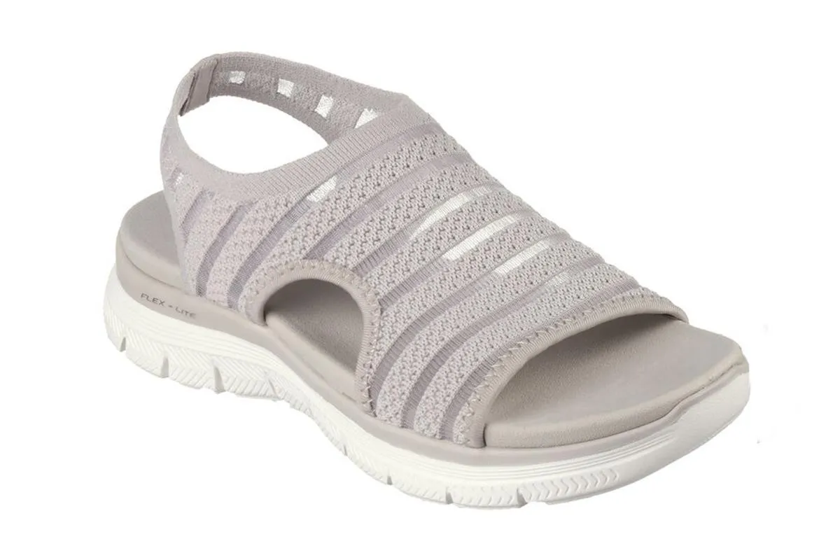 SANDALIA ELASTICA MUJER SKECHERS 119479 BEIGE