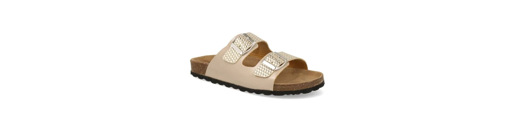 SANDALIAS HEBILLAS MUJER BIO DORADAS MOD. EDNA DO