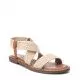 Sandalias planas Refresh marrones acabado textil