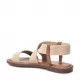 Sandalias planas Refresh marrones acabado textil