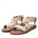 Sandalias planas Refresh marrones acabado textil