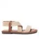 Sandalias planas Refresh marrones acabado textil