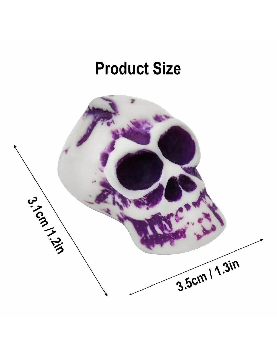 Set de 6 mini calaveras para decoración