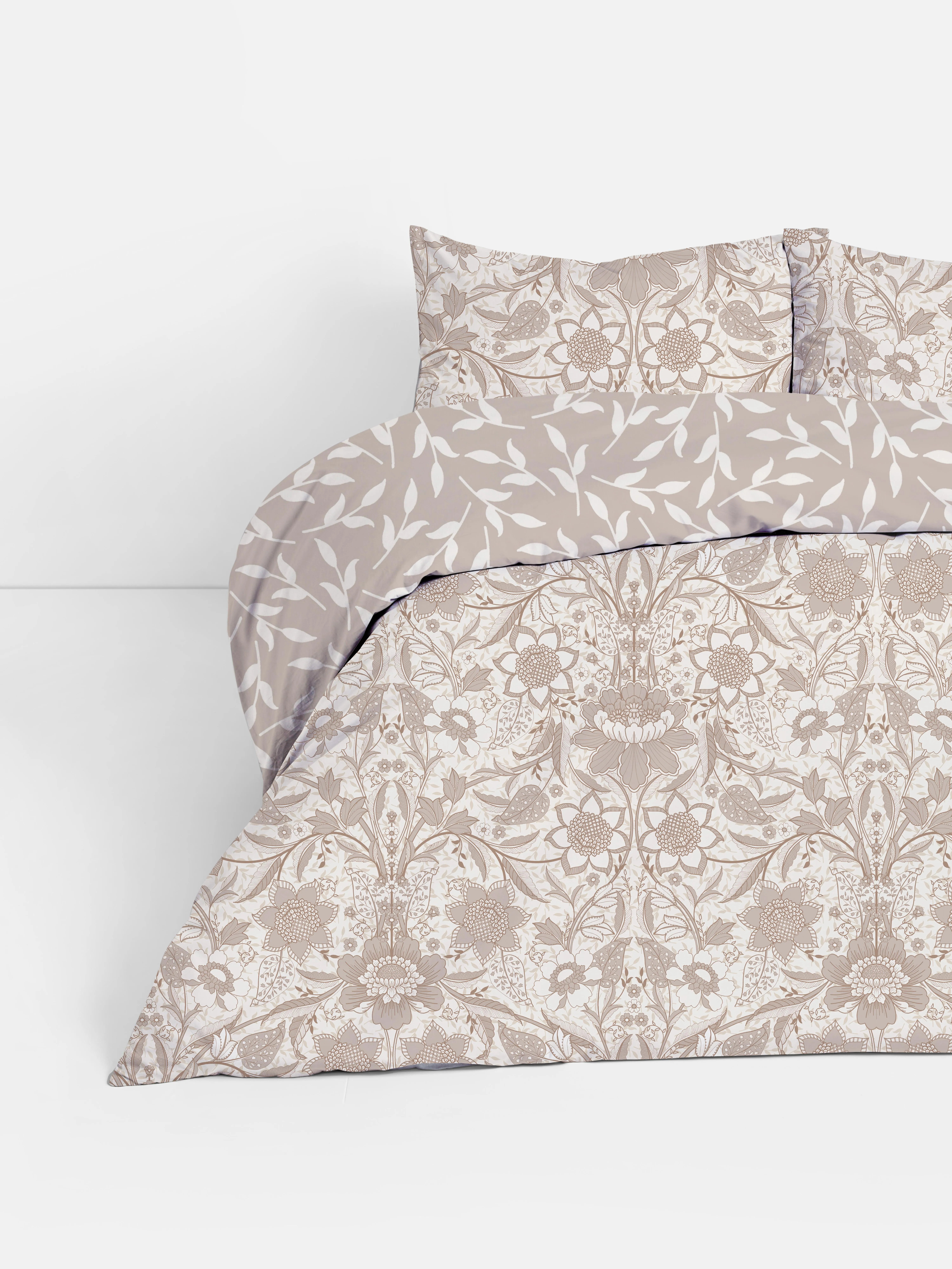 Set de funda nórdica con flores para cama king