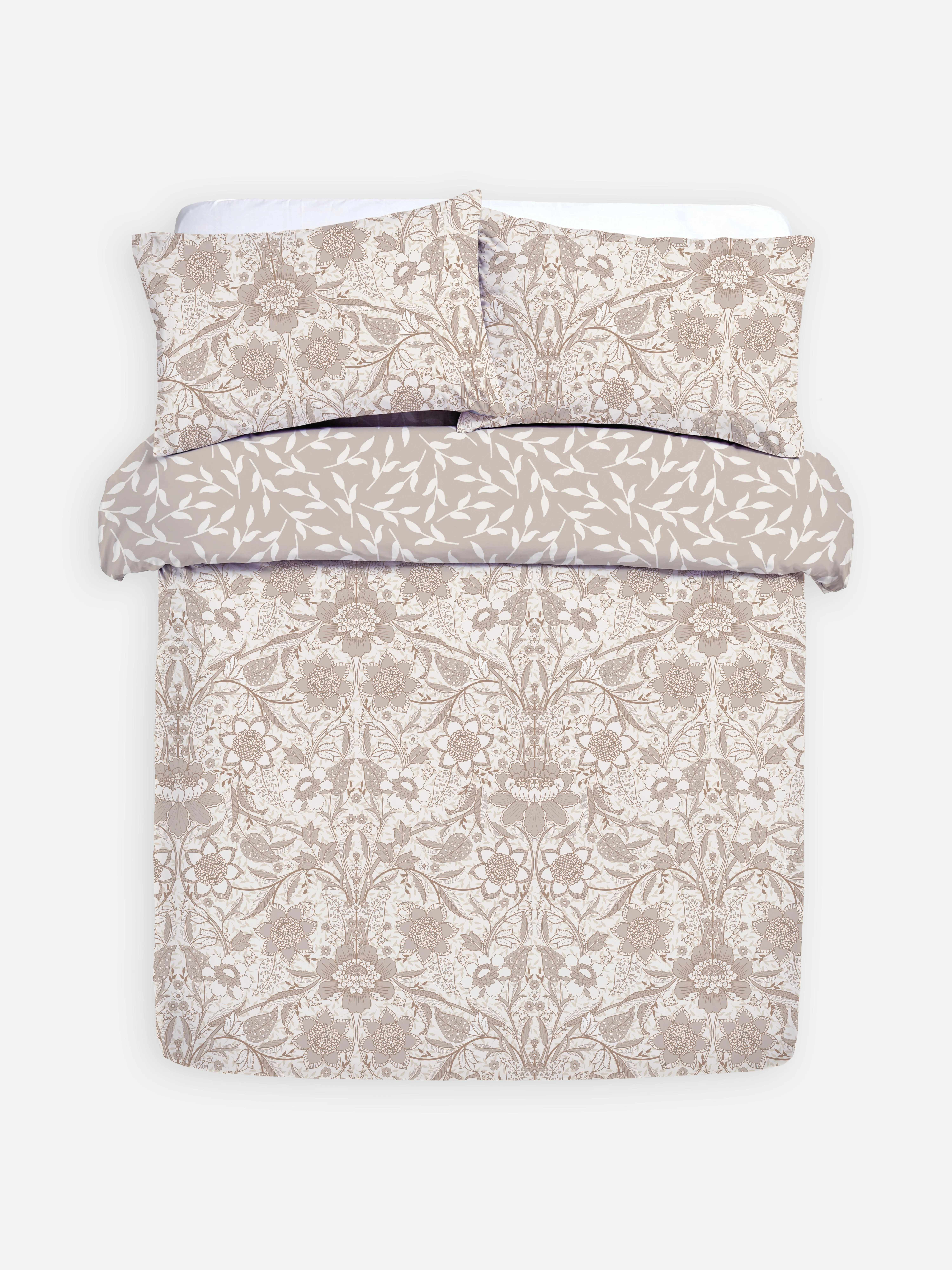 Set de funda nórdica con flores para cama king