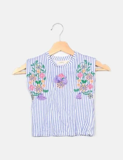 Sfera Blusa bicolor estampado rayas