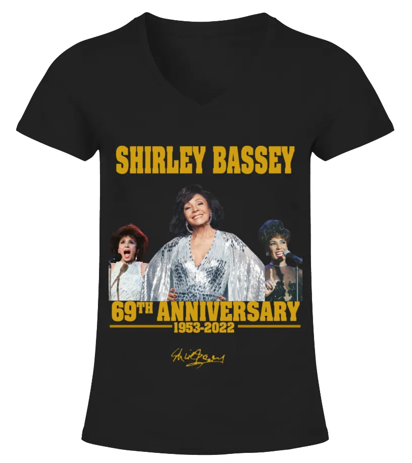 SHIRLEY BASSEY 69TH ANNIVERSARY Camiseta cuello pico Mujer