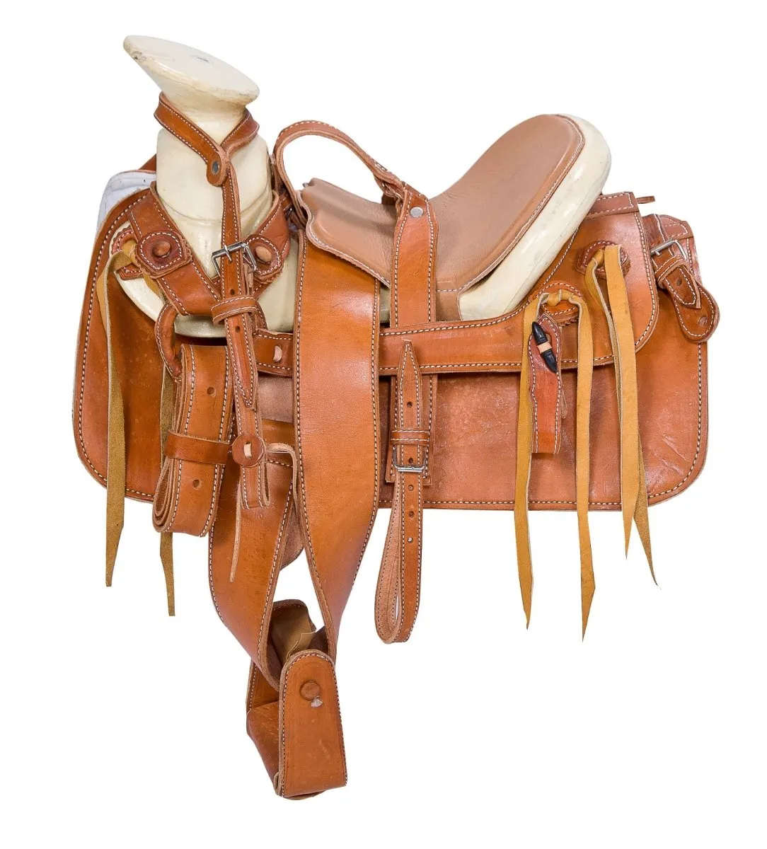 SILLA DE MONTAR CHARRA PARA PONY COLOR AMBAR WD1052