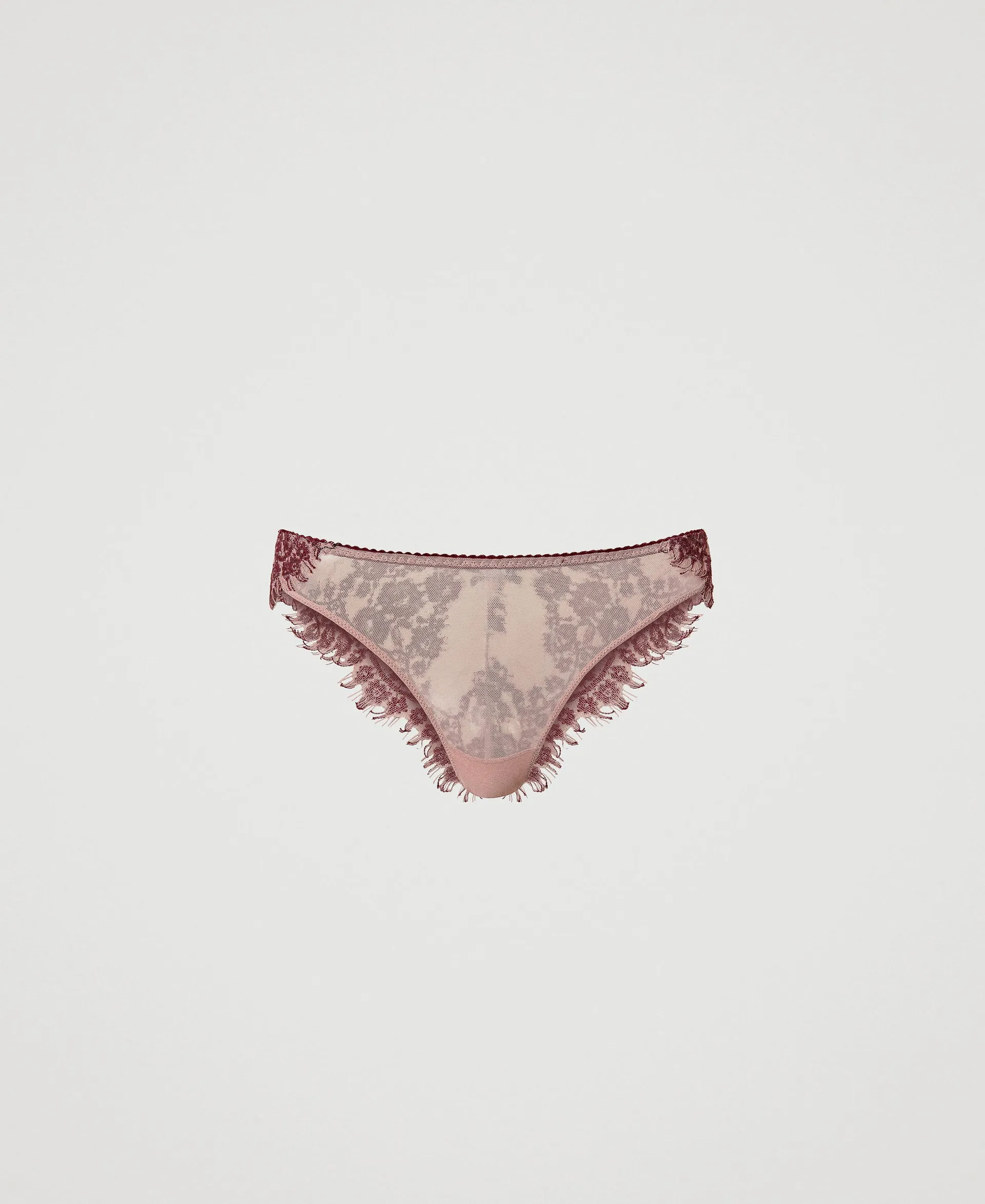 Slip brésilien en tulle et dentelle