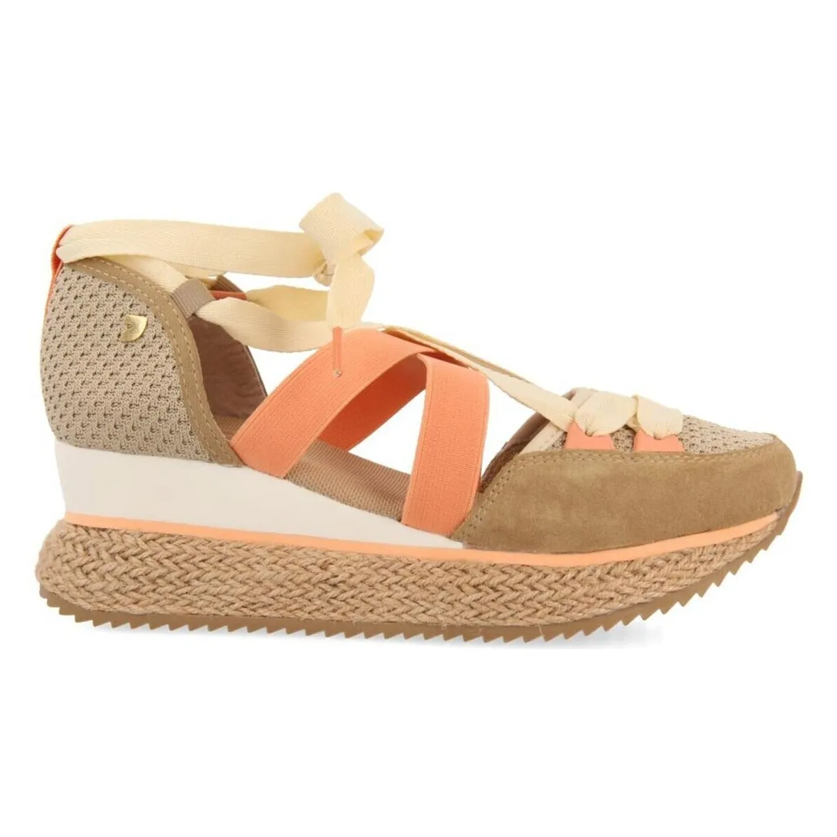 SNEAKER ABIERTAS CON CUÑA PARA MUJER BEIGE  TOTNES