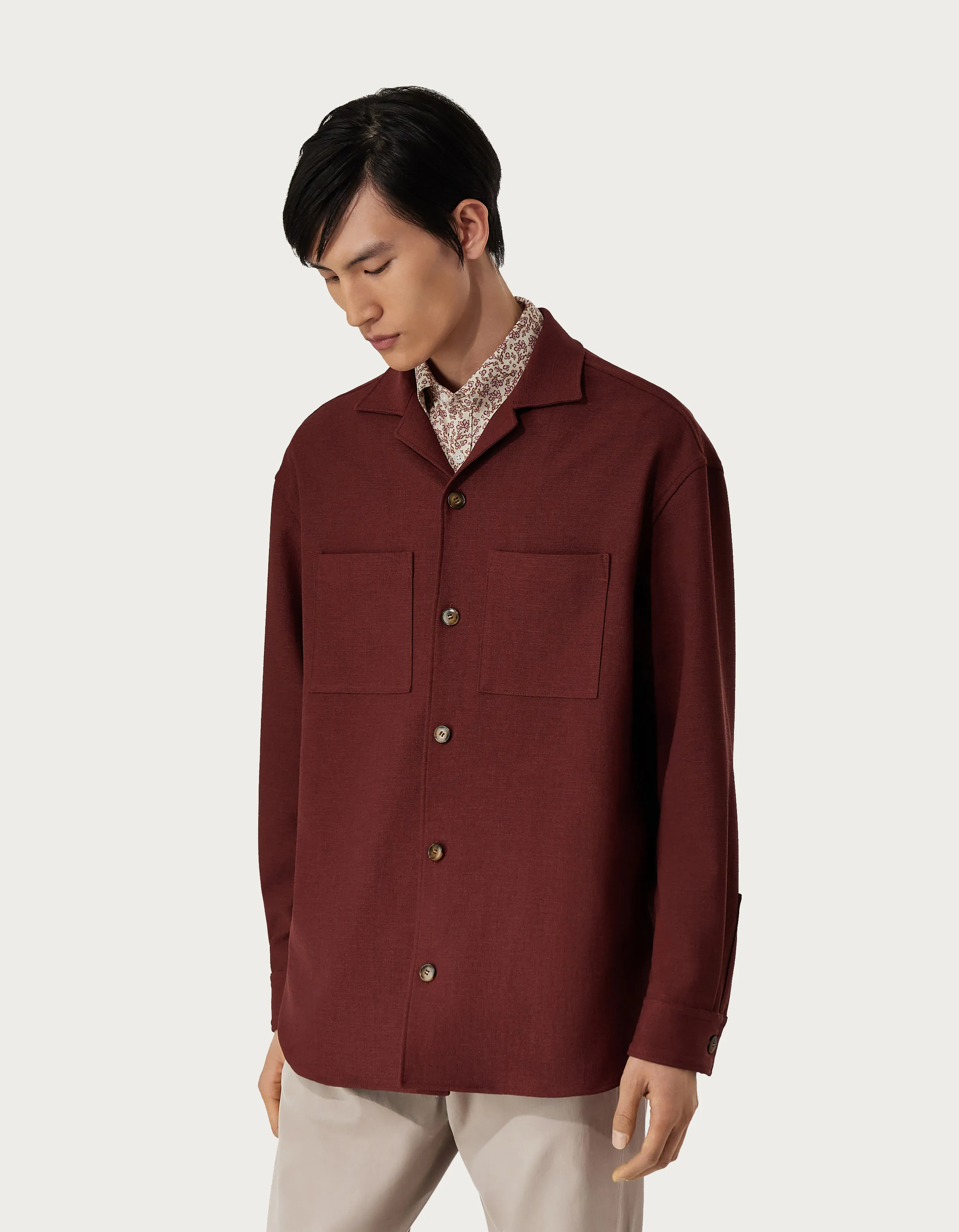 Sobrecamisa de tejido técnico roja 