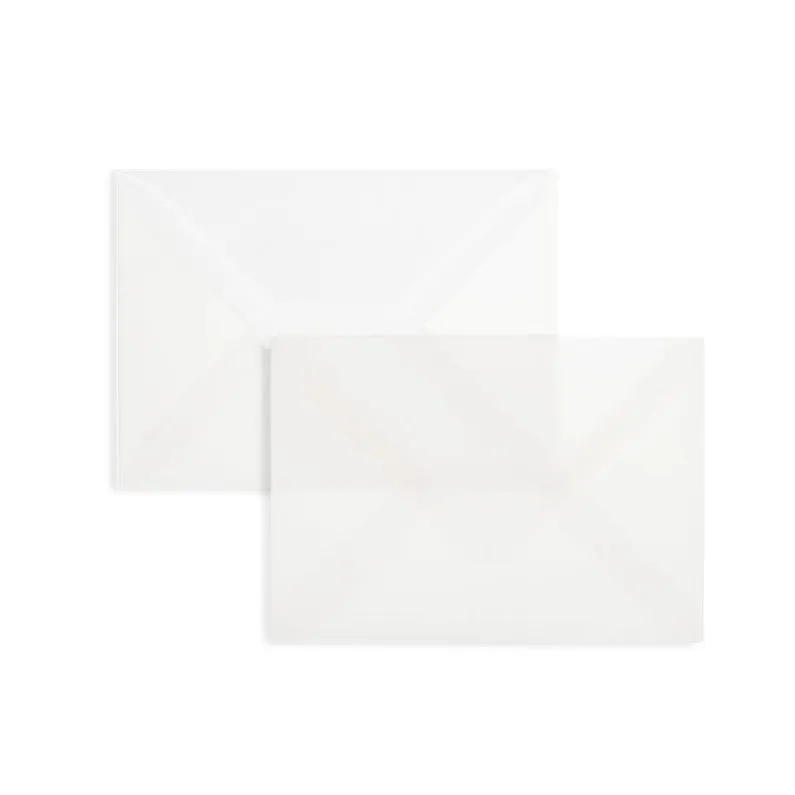 Sobres de papel transparente
