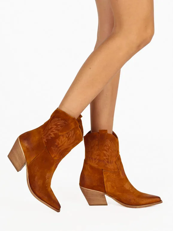 Solada Botines tejanos de ante