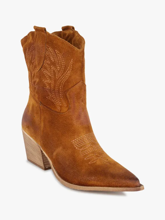 Solada Botines tejanos de ante