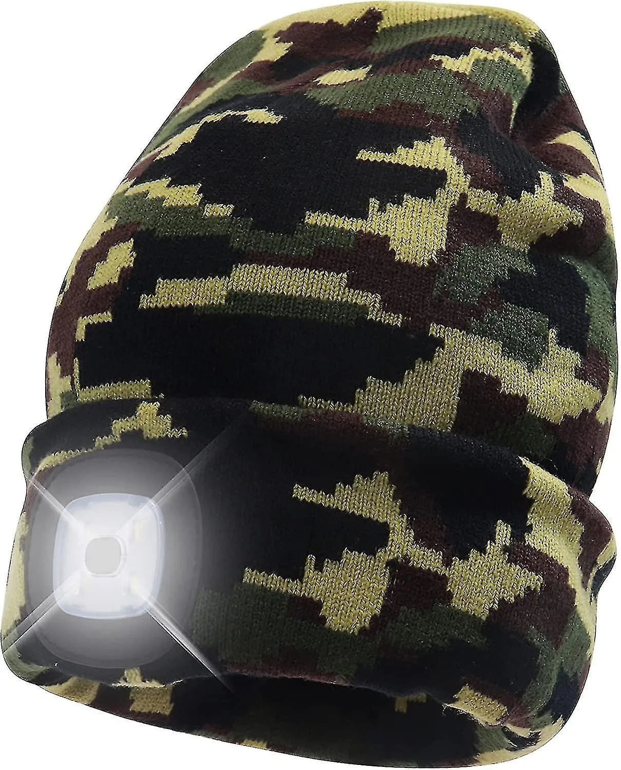 Sombrero de punto ligero y cálido con sombrero para la seguridad en invierno, sombrero unisex Led Light Up adecuado para la mayo