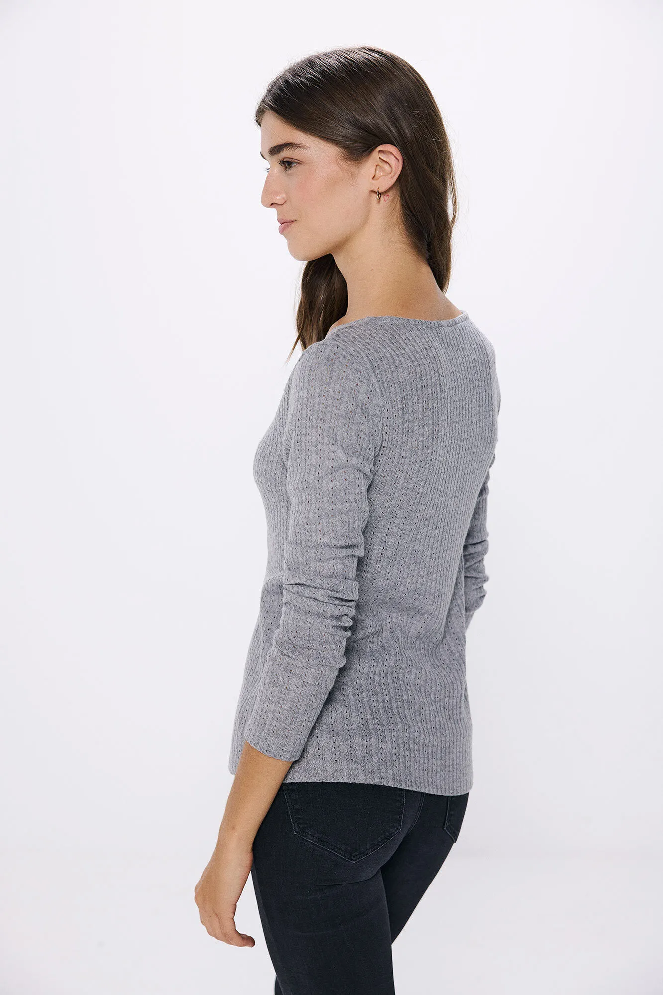 Springfield Camiseta escote pico frunces