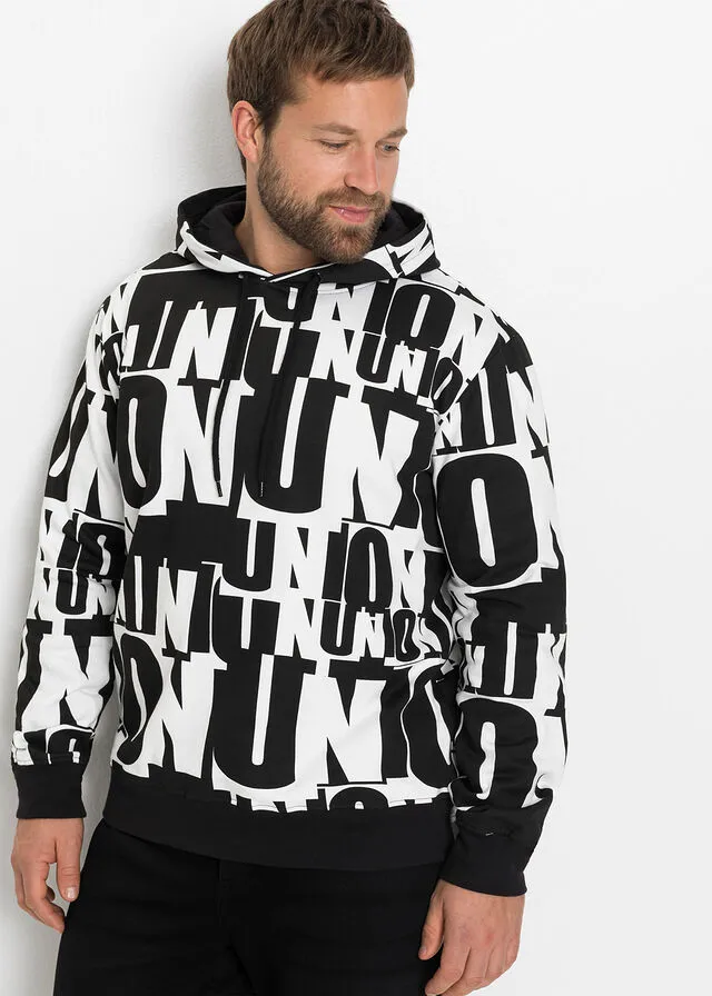 SUDADERA CON CAPUCHA BLANCONEGRO