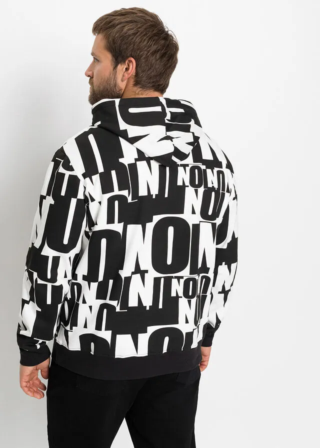 SUDADERA CON CAPUCHA BLANCONEGRO