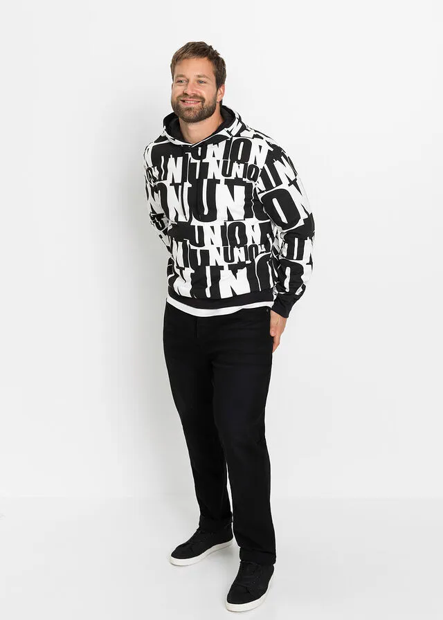 SUDADERA CON CAPUCHA BLANCONEGRO