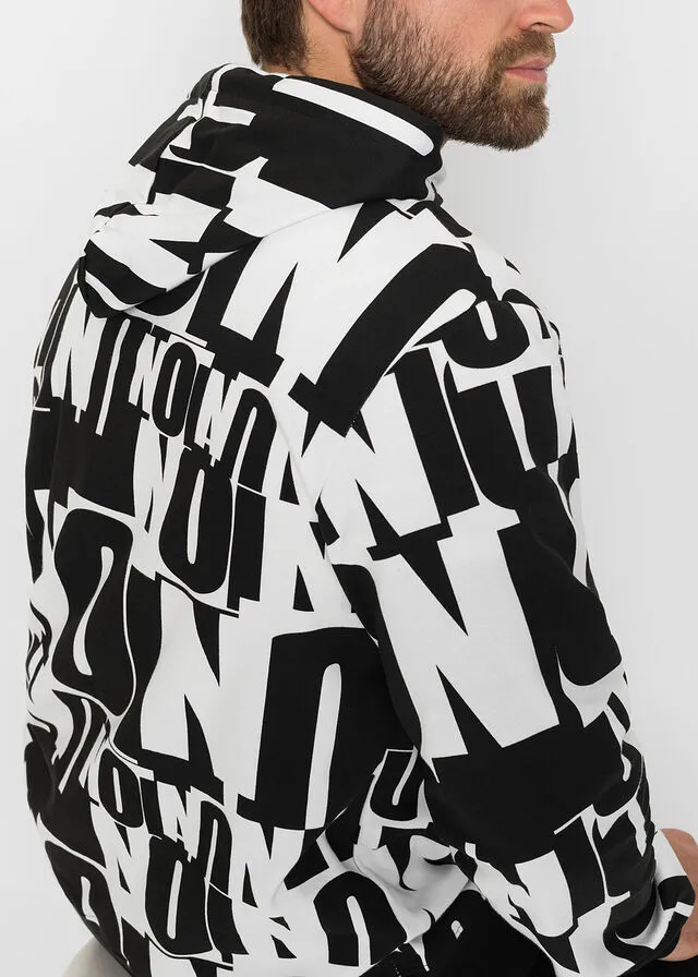 SUDADERA CON CAPUCHA BLANCONEGRO