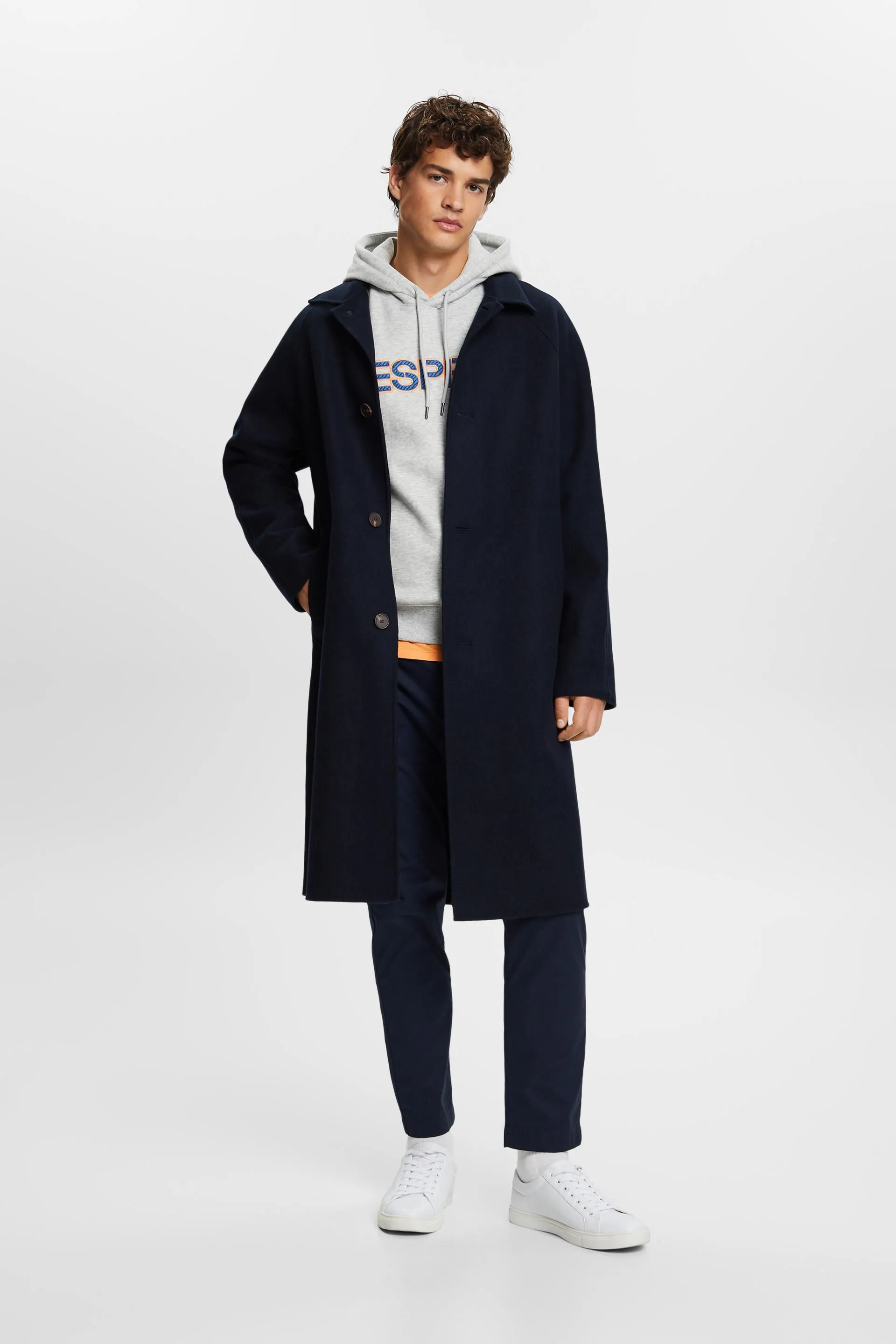 Sudadera con capucha en mezcla de algodón con logotipo